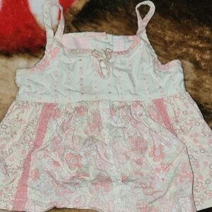 Pink Floral Baby Tank Top